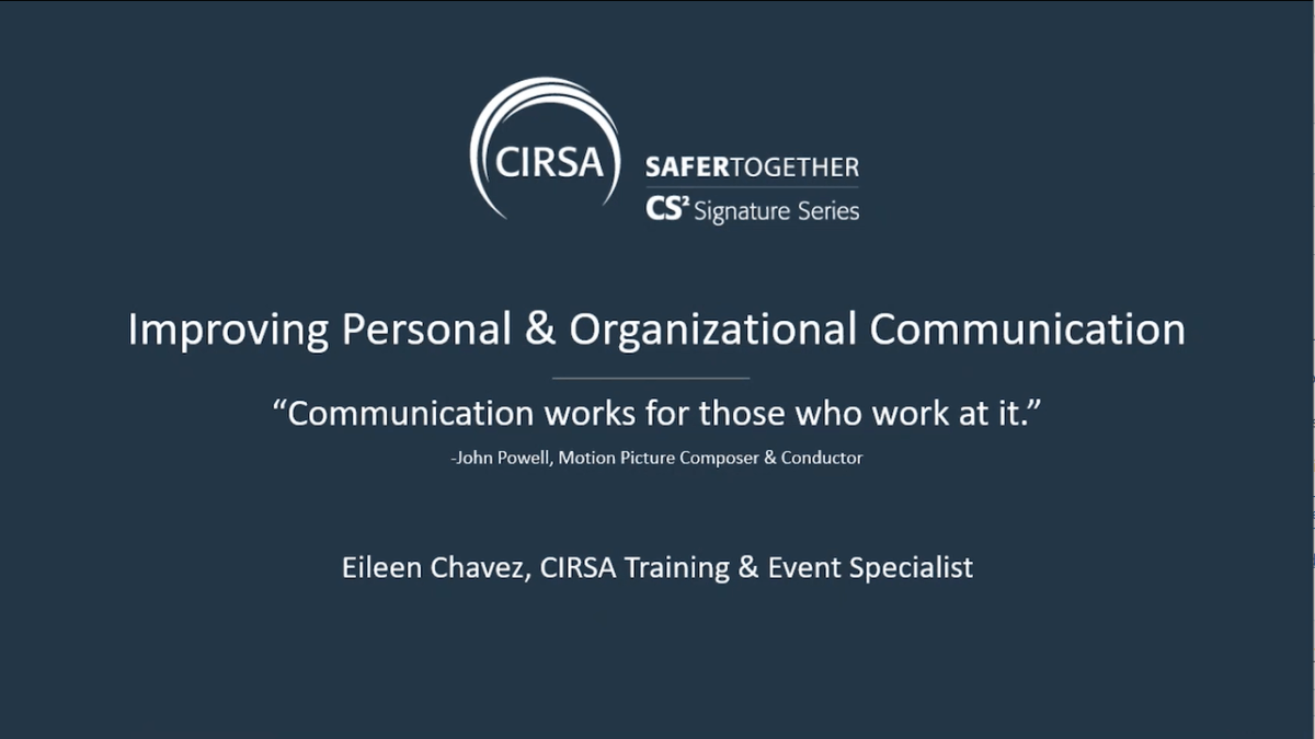 Improving Personal & Organizational Communication Webinar