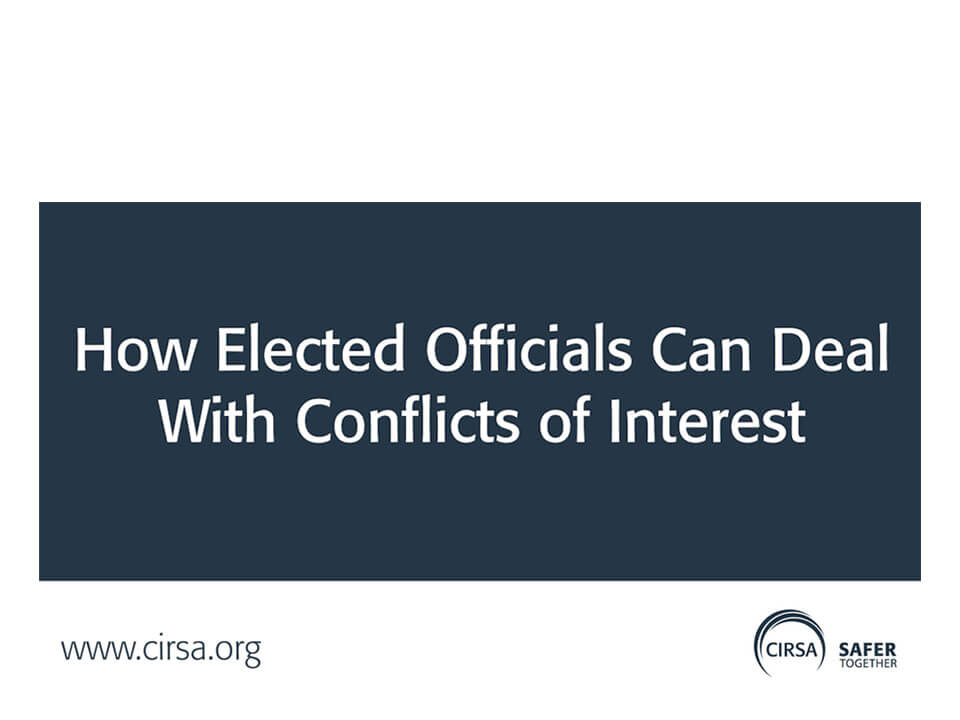 How Elected Officials Can Deal With Conflicts of Interest – Video (2:33)