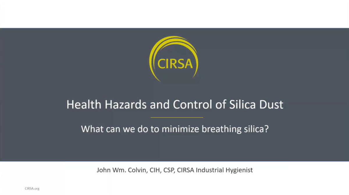 Hazards and Controls of Silica Exposure (21:05)