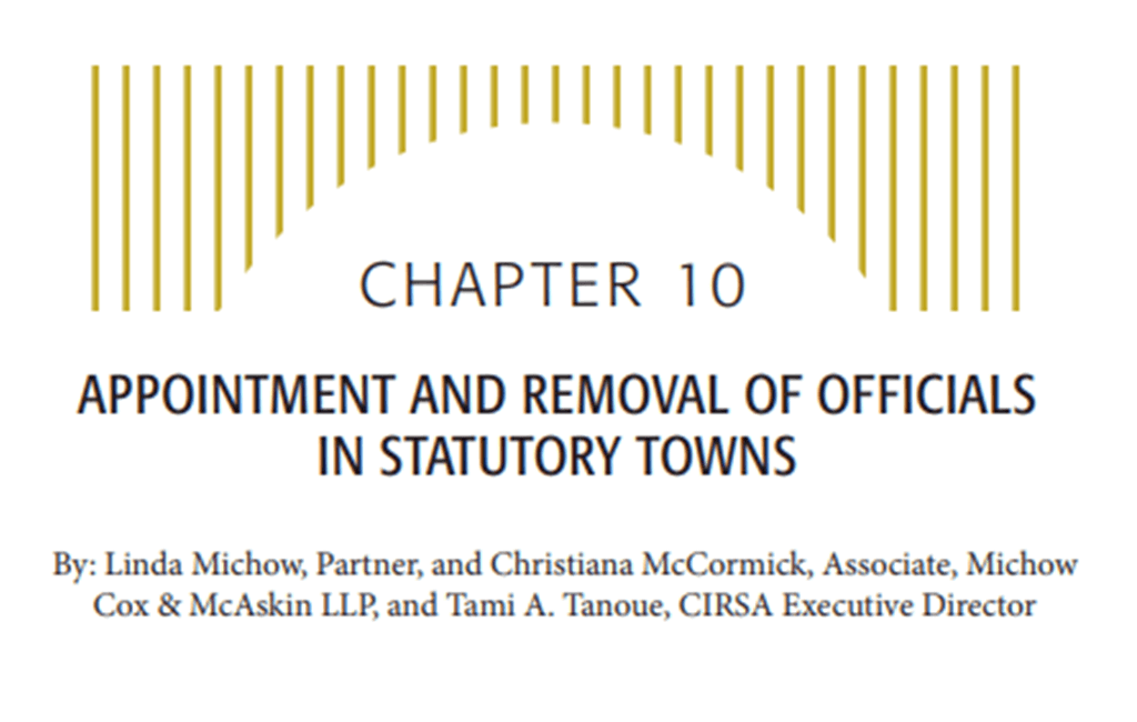 Appointment and Removal of Officials in Statutory Towns