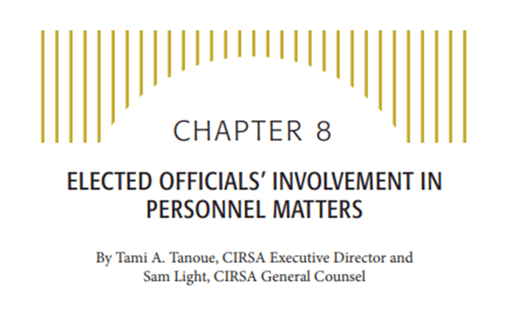 Elected Officials’ Involvement in Personnel Matters